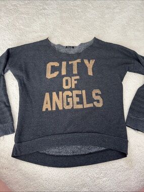 Signorelli Black Sweatshirt with Gold "CITY OF ANGELS" Print